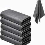 BOOLUU - 5 paños mágicos reales de 9 x 7 pulgadas, paño de limpieza mágico grueso de microfibra para espejo, vidrio, ventanas y coches