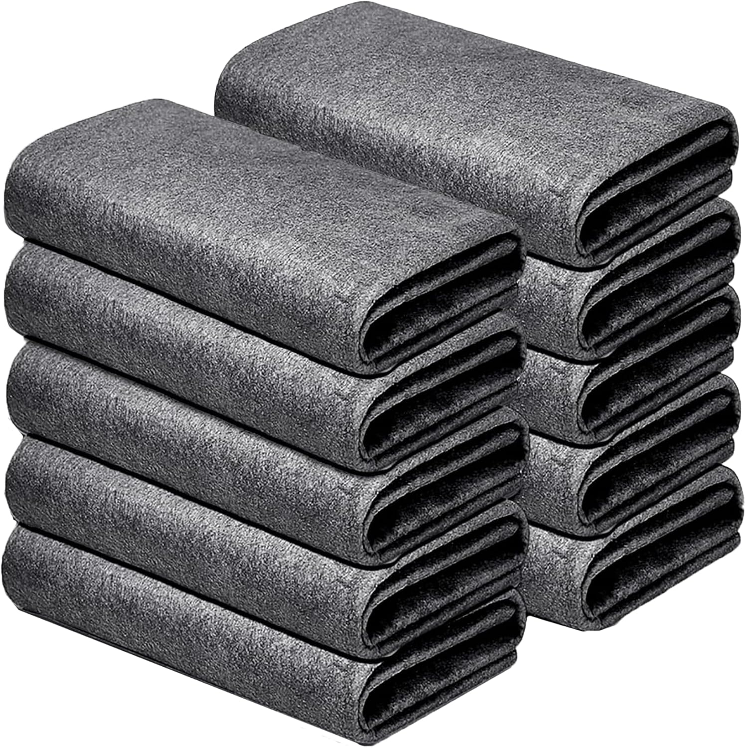 BOOLUU - 5 paños mágicos reales de 9 x 7 pulgadas, paño de limpieza mágico grueso de microfibra para espejo, vidrio, ventanas y coches