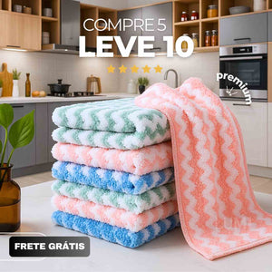 (Compre 5 Leve 10) Panos Mágicos® - Limpeza Perfeita Premium Chef Atoalhado - Brinde Exclusivo 🏆
