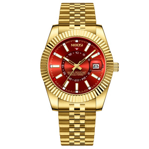 Reloj de buceo NIBOSI de lujo a la moda para hombre, reloj de fecha resistente al agua 30ATM, relojes deportivos, reloj de pulsera de cuarzo para hombre, reloj Masculino