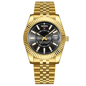Reloj de buceo NIBOSI de lujo a la moda para hombre, reloj de fecha resistente al agua 30ATM, relojes deportivos, reloj de pulsera de cuarzo para hombre, reloj Masculino