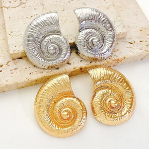 Moda verão férias oceano concha orelha studs colar para mulheres na moda praia festa exagerada boêmio jóias brincos