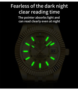 Reloj de buceo NIBOSI de lujo a la moda para hombre, reloj de fecha resistente al agua 30ATM, relojes deportivos, reloj de pulsera de cuarzo para hombre, reloj Masculino