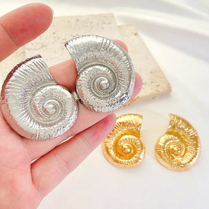 Moda verão férias oceano concha orelha studs colar para mulheres na moda praia festa exagerada boêmio jóias brincos